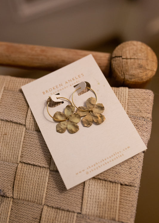 Brass Flower Hoop