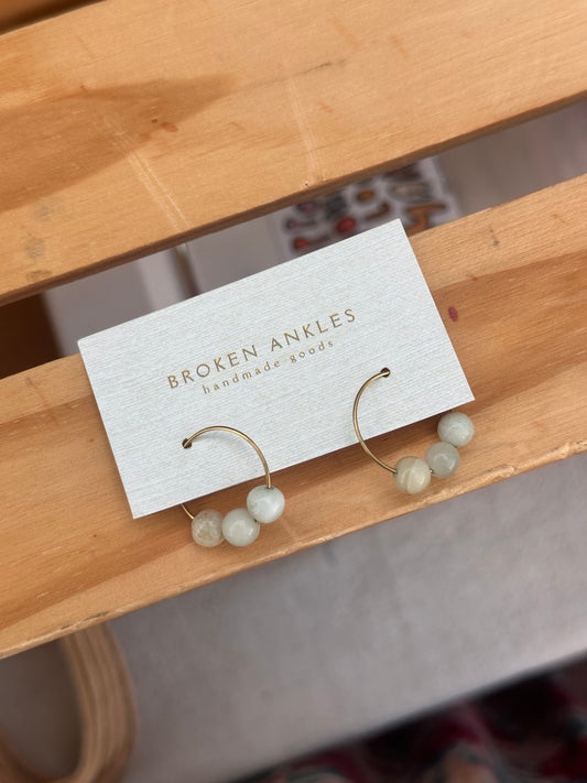 Sea Glass Hoops