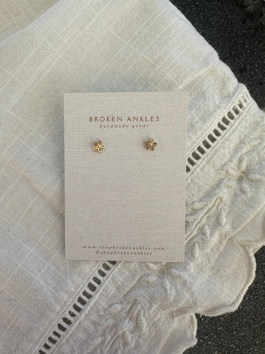 Flower Brass Studs