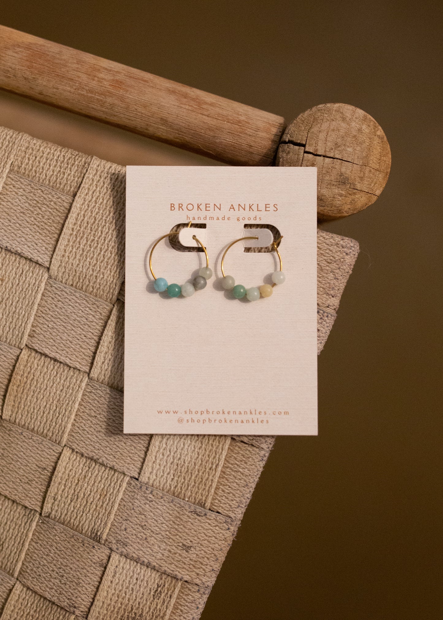 Sea Glass Hoops