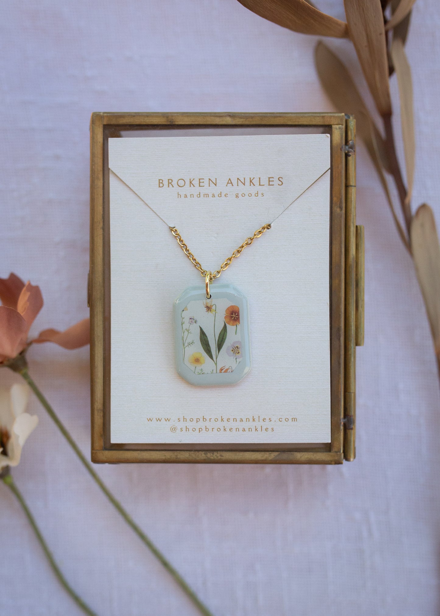 Floral Clay Necklace