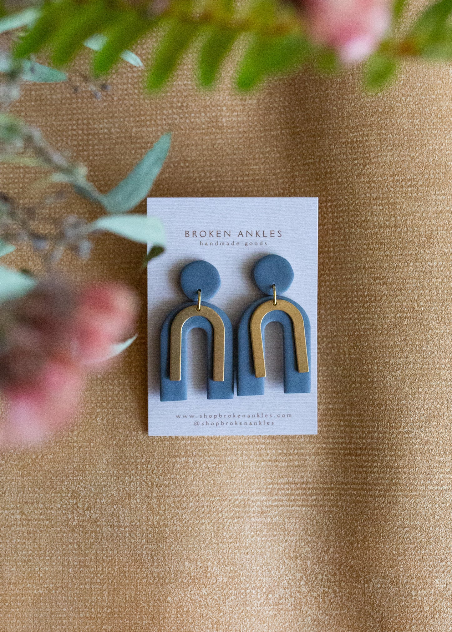 Brass U Earrings