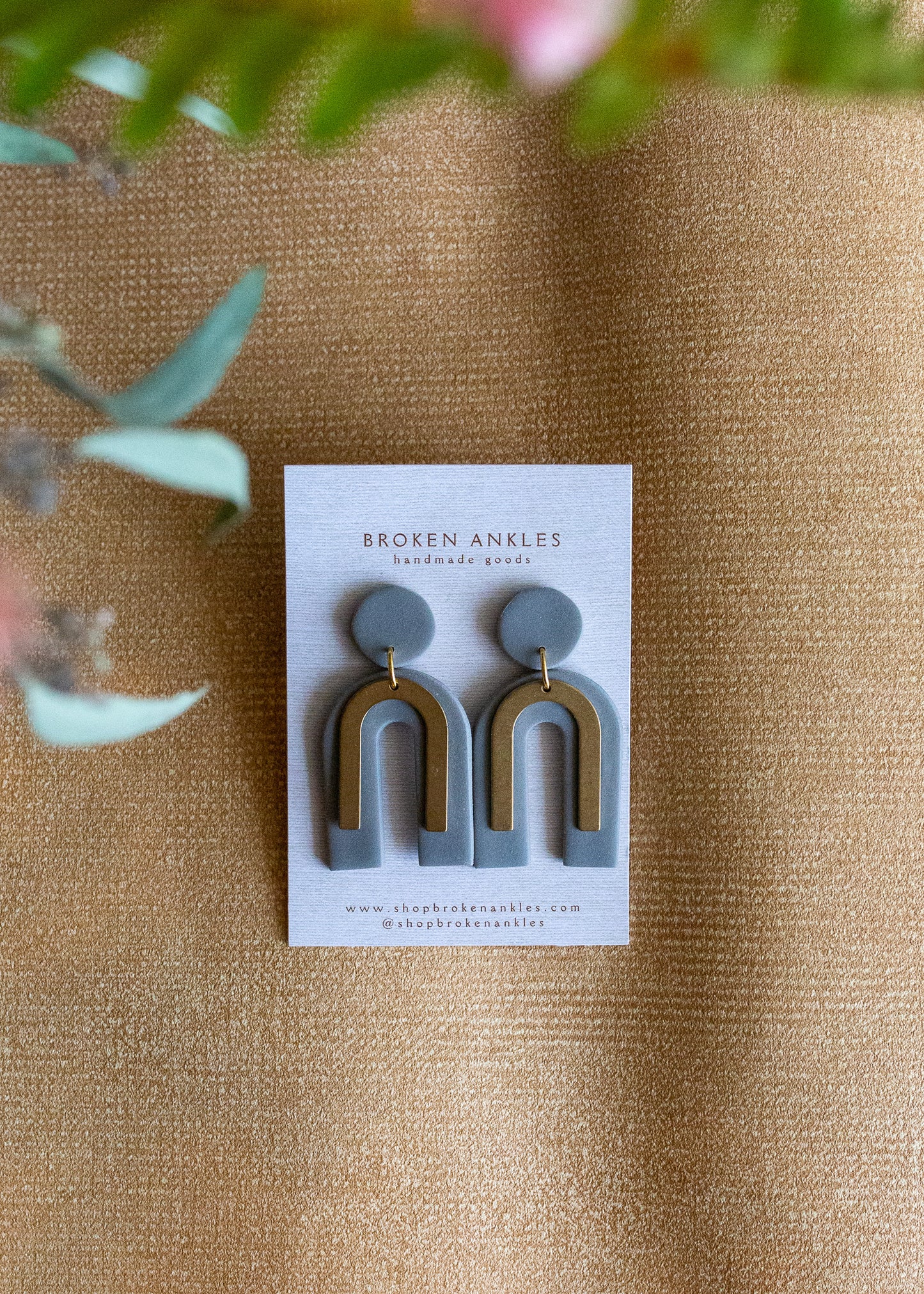 Brass U Earrings