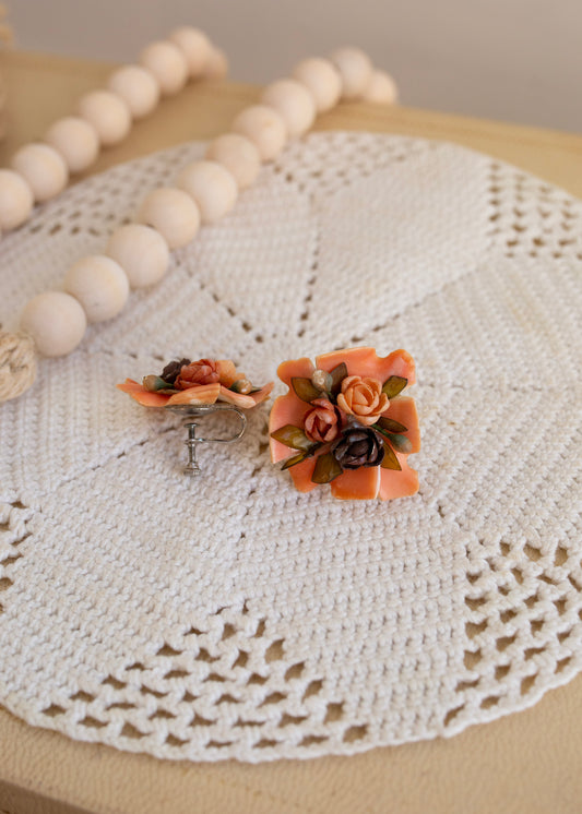 Peach Shell Earrings