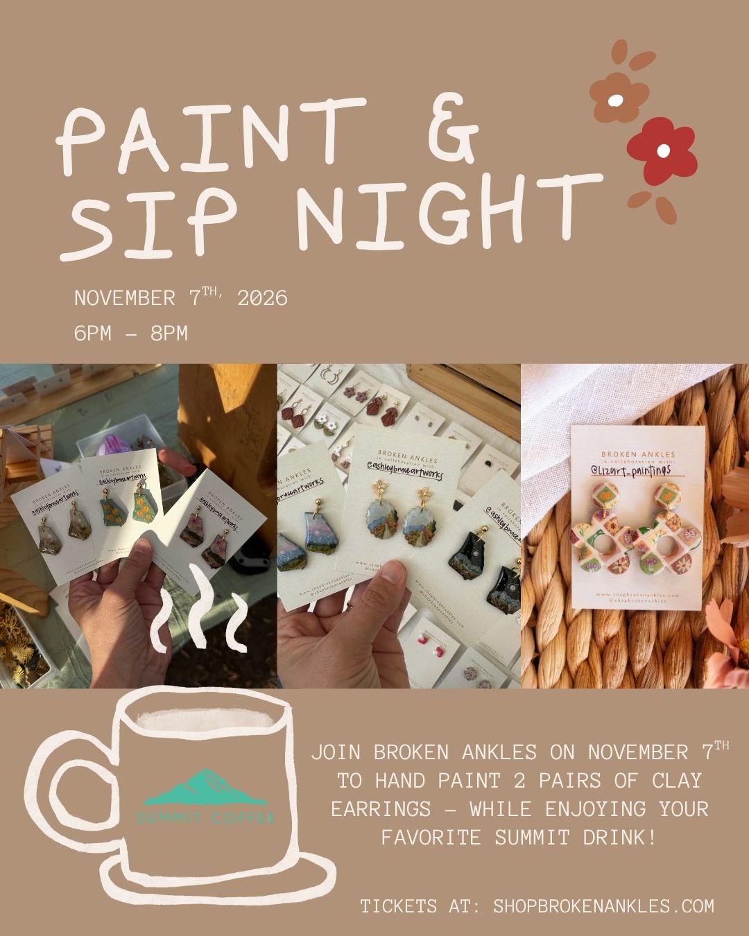 Hand Painting Class Ticket - Summit Coffee - Roswell