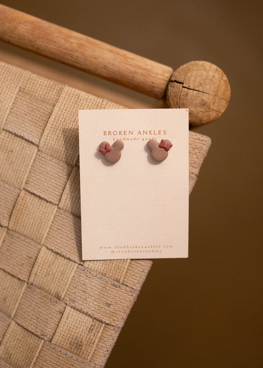 Mouse with Bow Studs