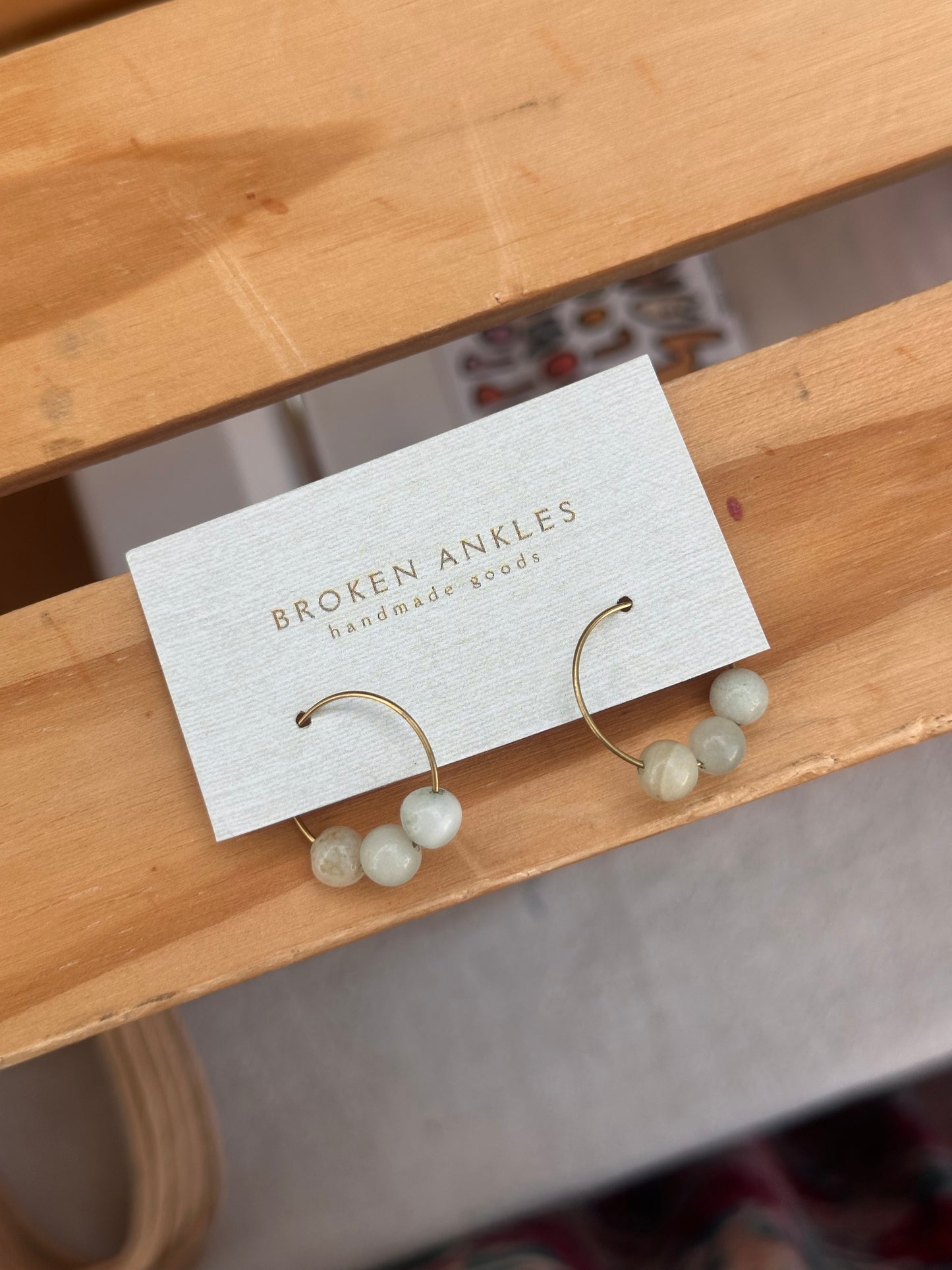 Sea Glass Hoops