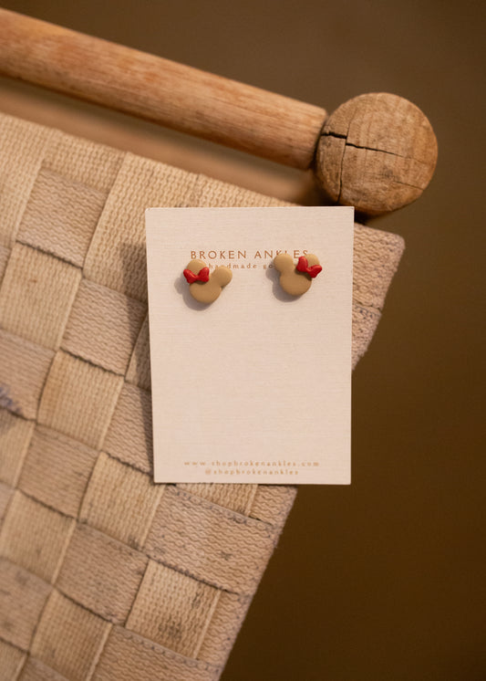 Mouse with Bow Studs