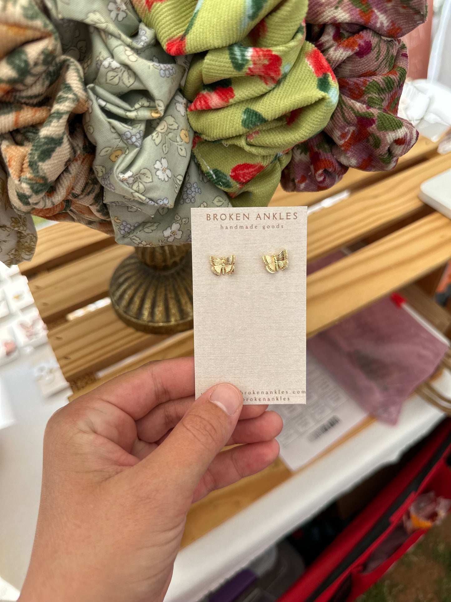 Butterfly Brass Studs