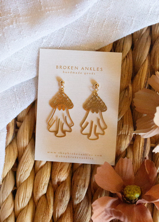 Brass Ghost Dangles