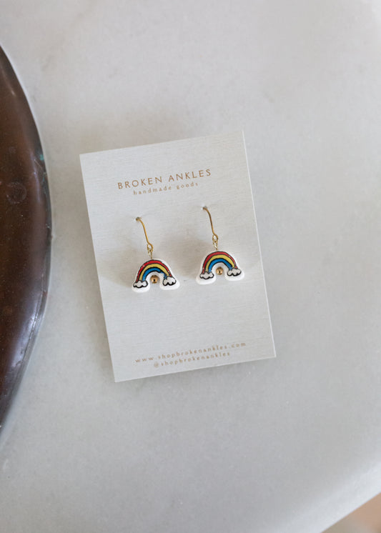 Beaded Rainbow Earrings