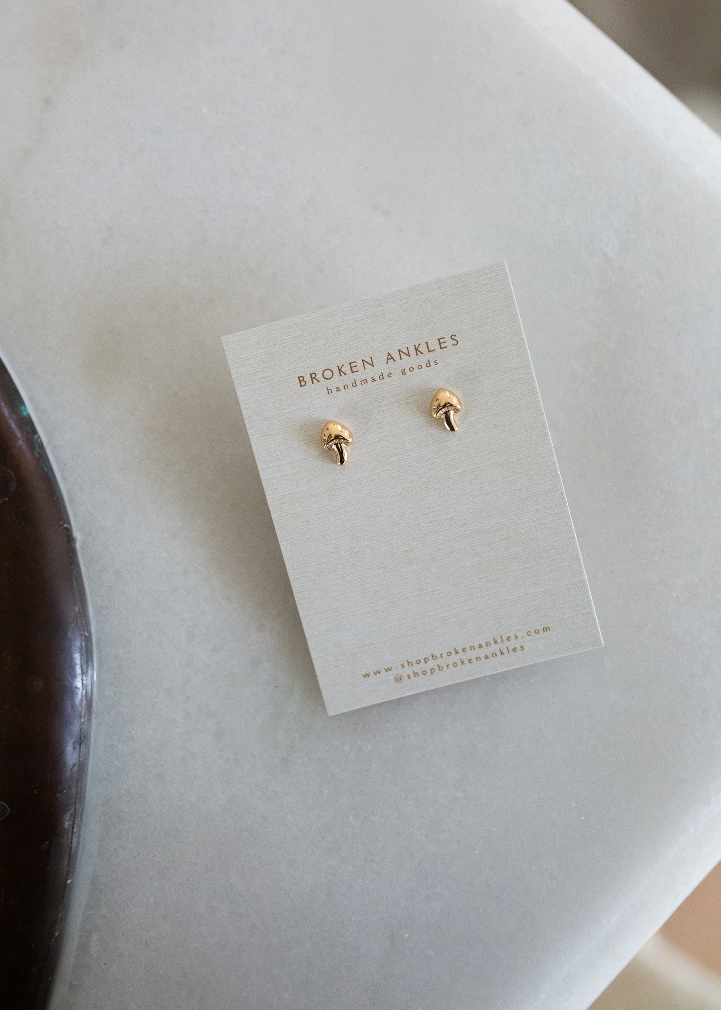 Mushroom Brass Studs