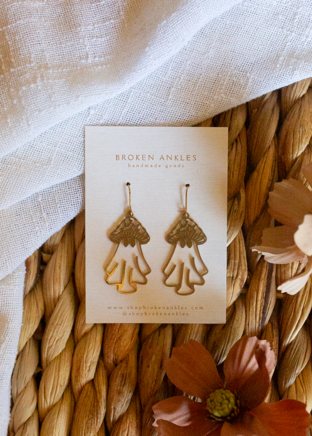 Brass Ghost Dangles